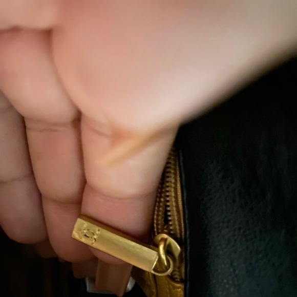 Fashion Elegant Black Quilted Pearl Crush Mini Crossbody with Gold Mono Accents - Picture 10 of 14